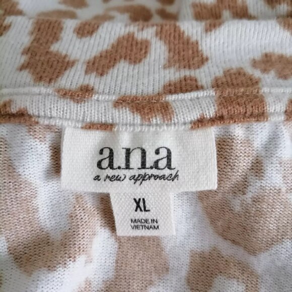 A.N.A. A New Approach Women's Brown-Beige Drop Shoulder Cardigan Sweater Size XL - Picture 5 of 6